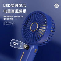 Rechargeable Digital Display Fan With Mobile Phone Bracket