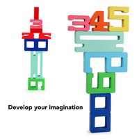 Wooden Montessori Number Blocks For Stacking & Balance