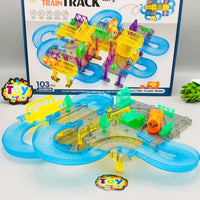 36Pcs DIY Fun Flash Train Track Set