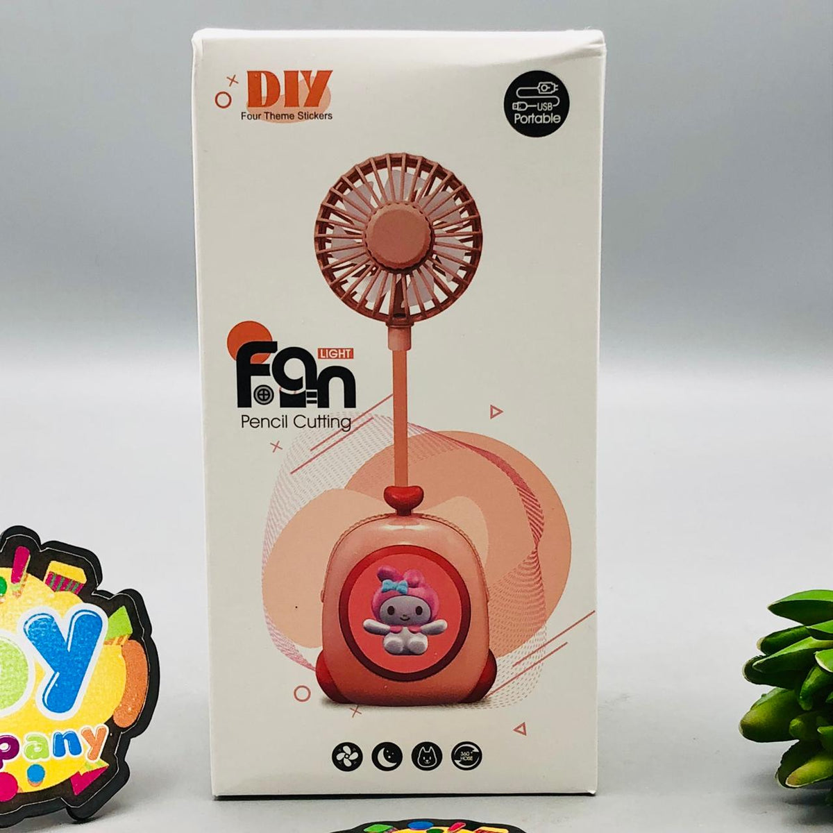 Buy Rechargeable Cartoon Design Flexible Lamp Fan