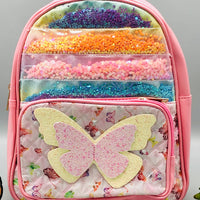 10* Inches Girls Fancy Butterfly Backpack - Baby Pink