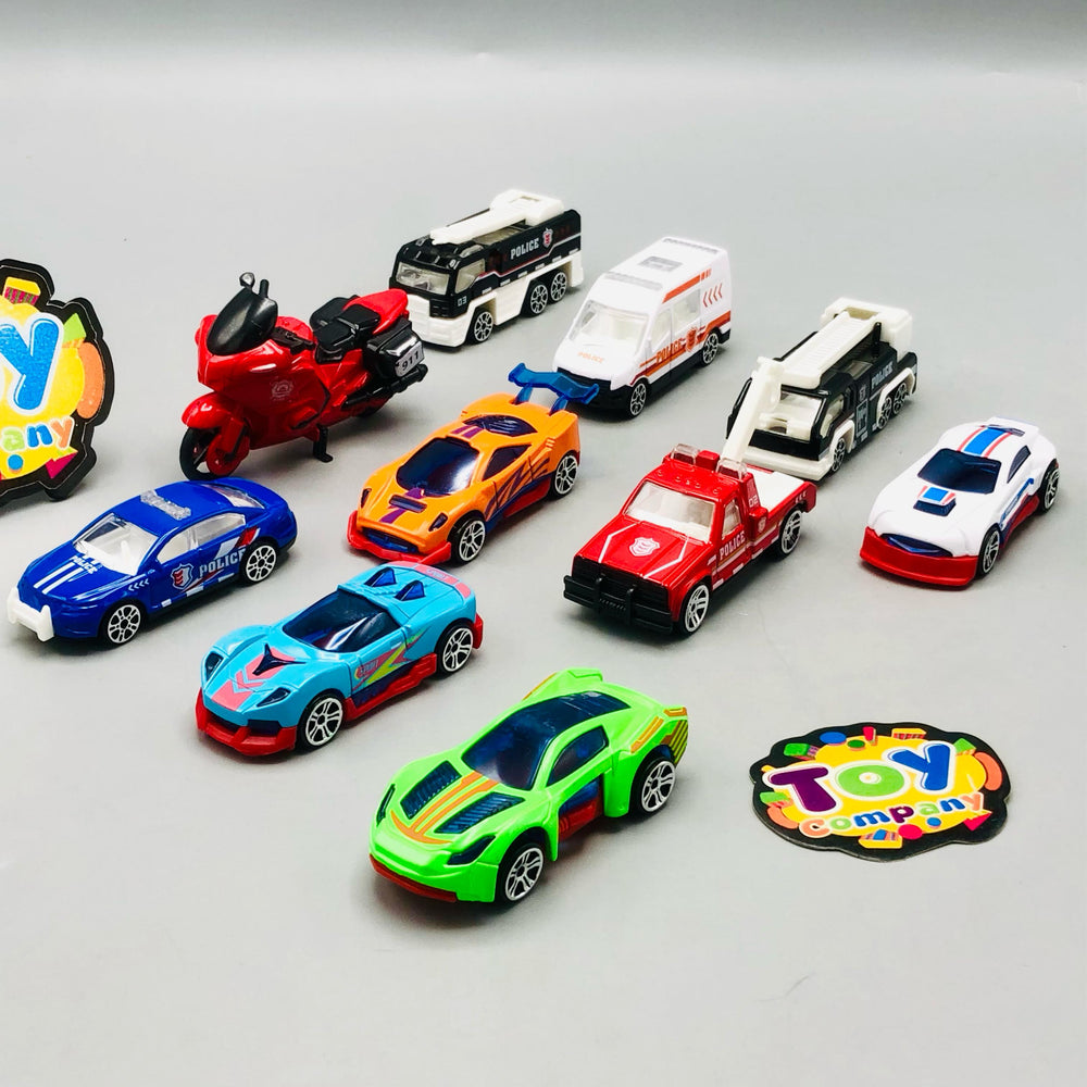 10Pcs Diecast Mini Inertial Cars Set