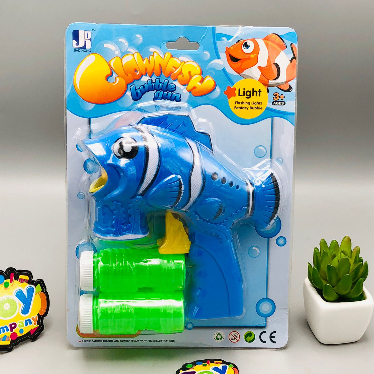 Clown Fish Bubble Gun With Flashing Lights