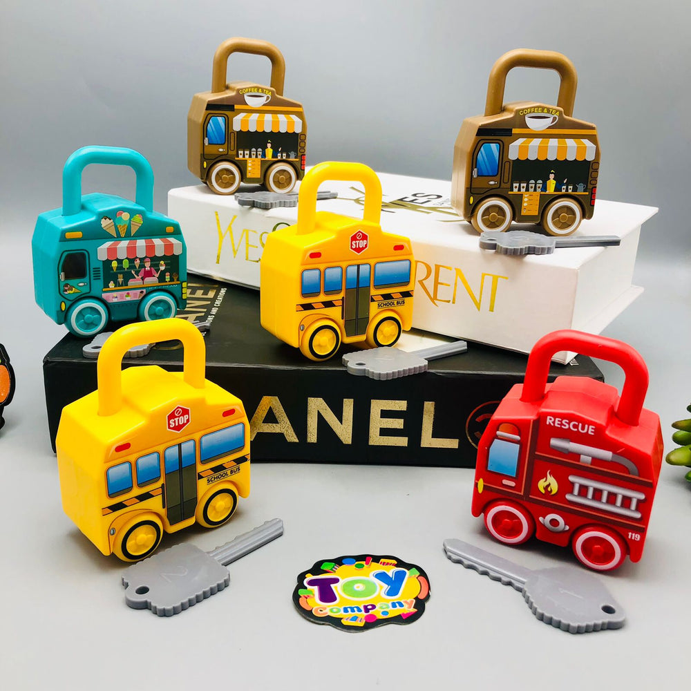 6Pcs Unlock Push Cars With Keys - Some Similar Designs