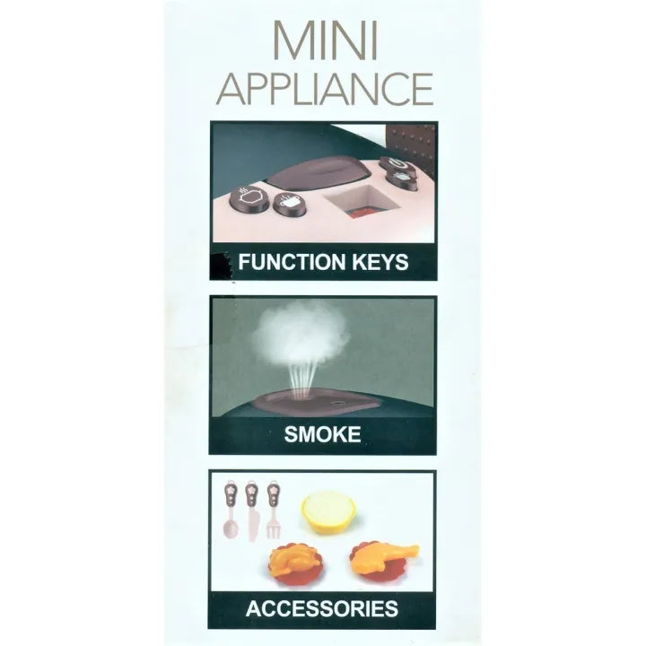 11Pcs Pretend Play Mini Rice Cooker Set With Smoke
