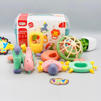 10Pcs Premium Baby Teether & Rattles With Storage Box
