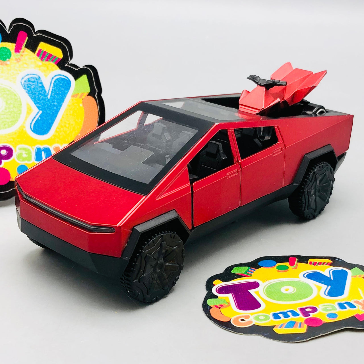 Mini Diecast Tesla Pickup Truck With Bike - 1Pc