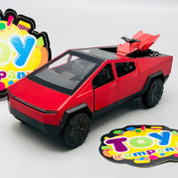 Mini Diecast Tesla Pickup Truck With Bike - 1Pc