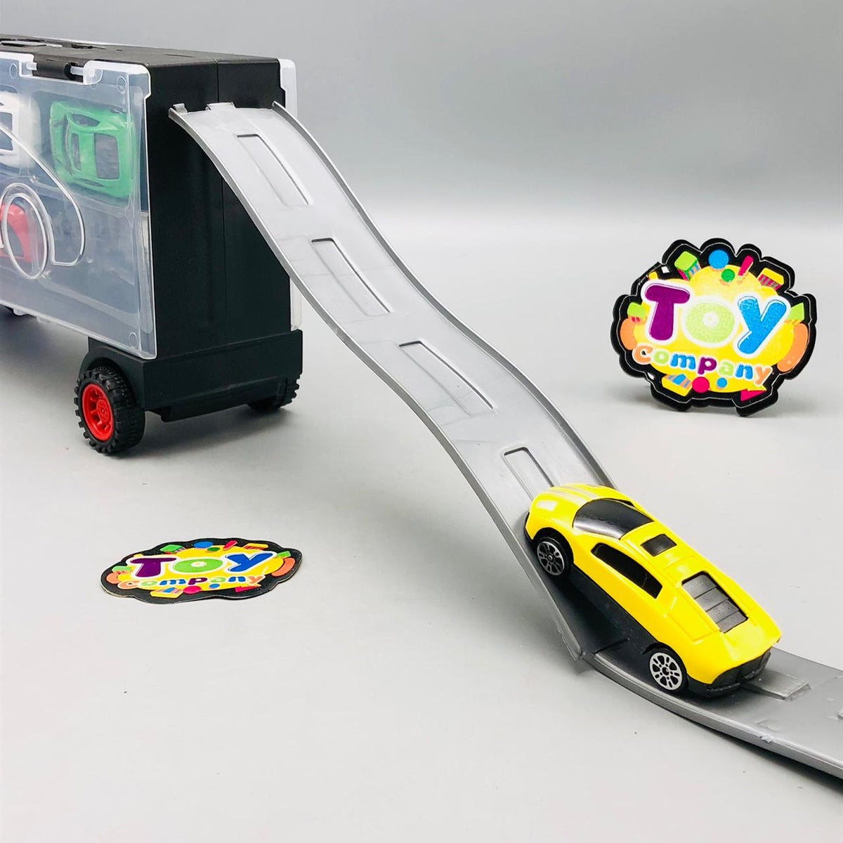 Hot Wheels Car Carrying Trailer Truck - 6Pcs Cars