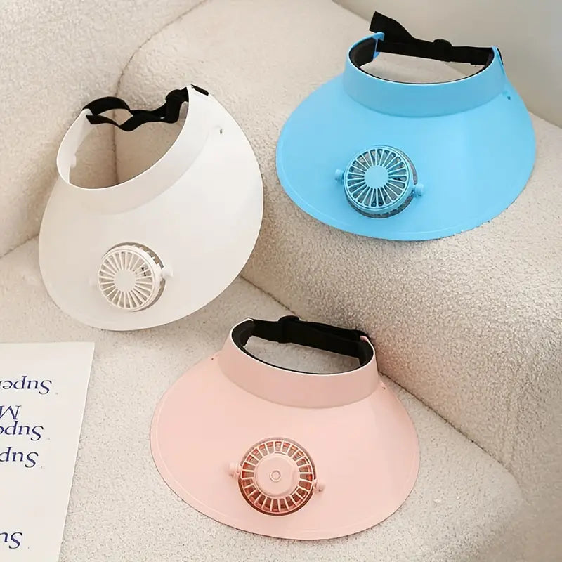Rechargeable & Adjustable Rotating Fan Sun Hat