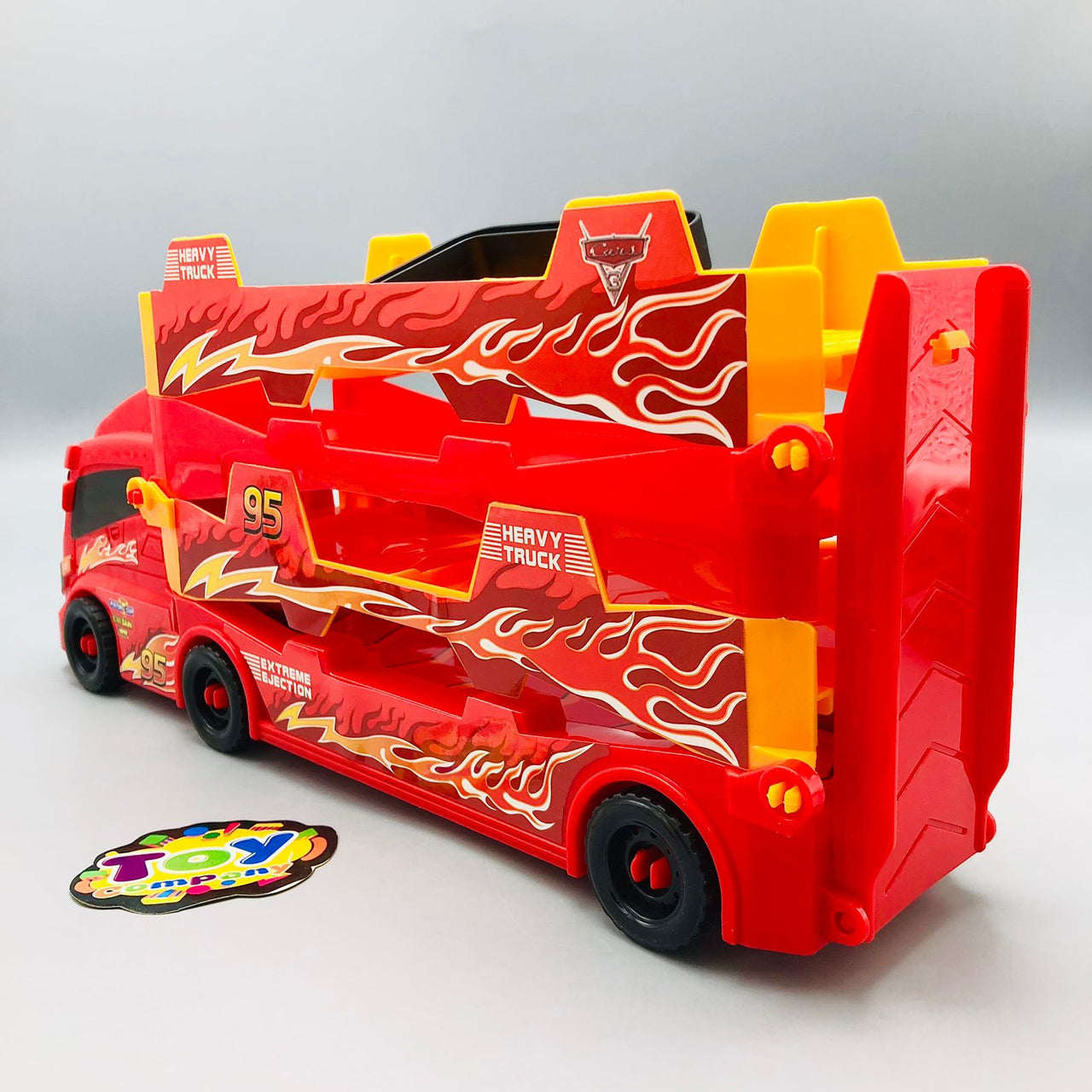 ABS Inertial Ejection Foldable Truck With 6Pcs Cars