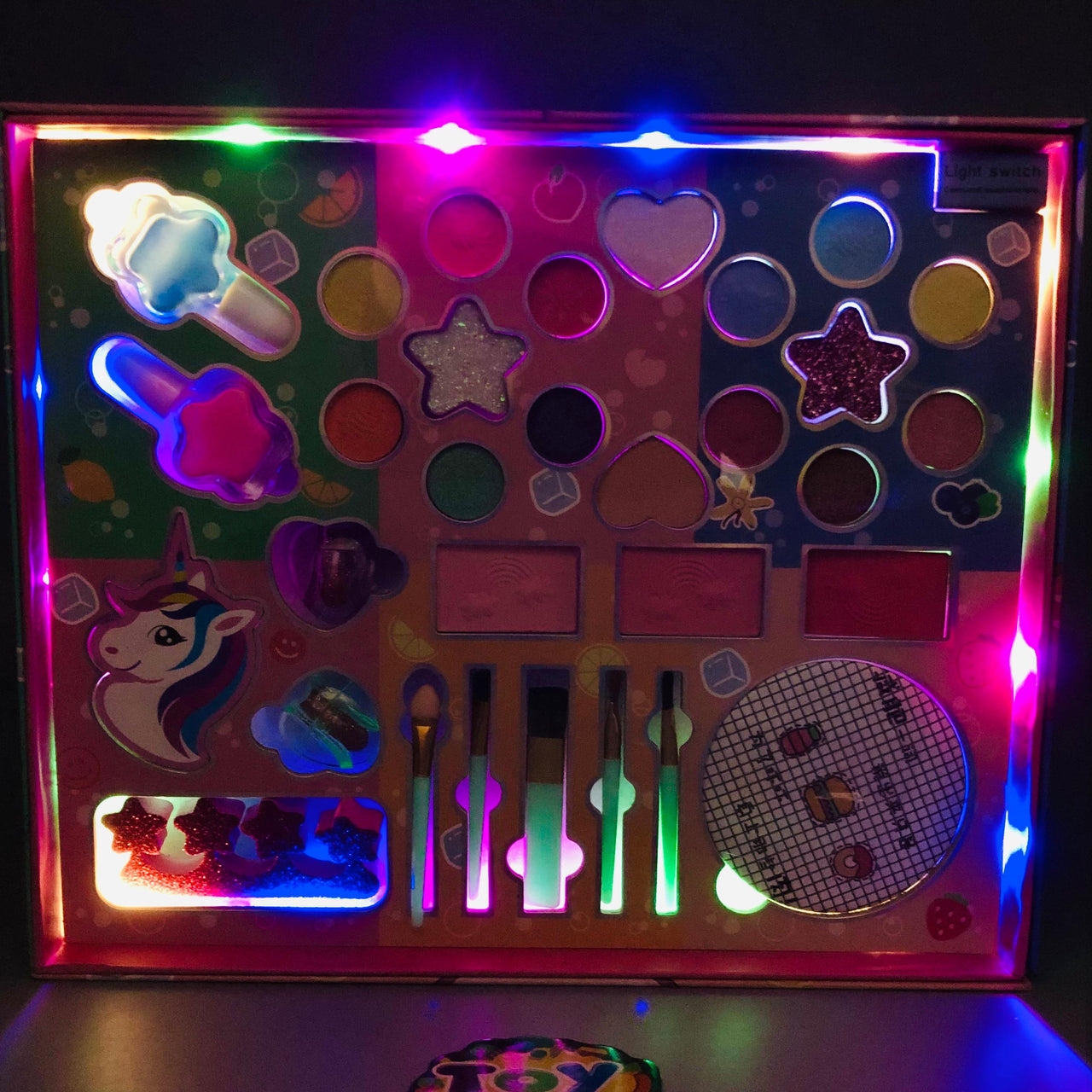 2in1 Realistic Cosmetic & Jewellery Set With Colorful Lights