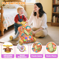 Multi-functional Baby Puzzle Activity Walker - Red