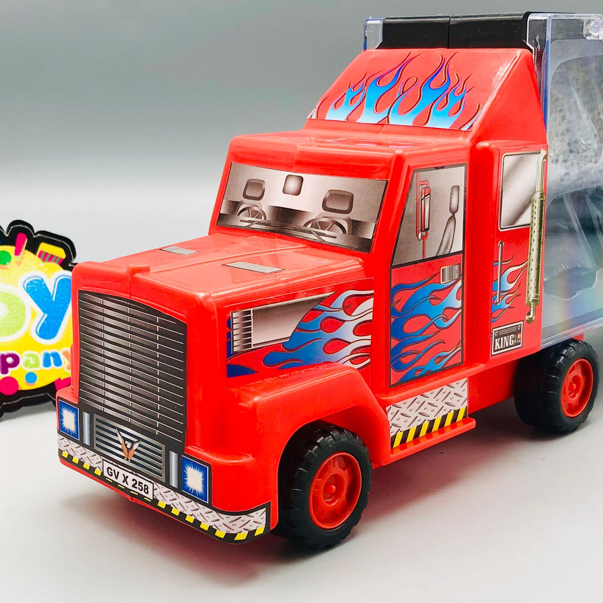Inertial Transport Truck With 6Pcs Diecast Cars