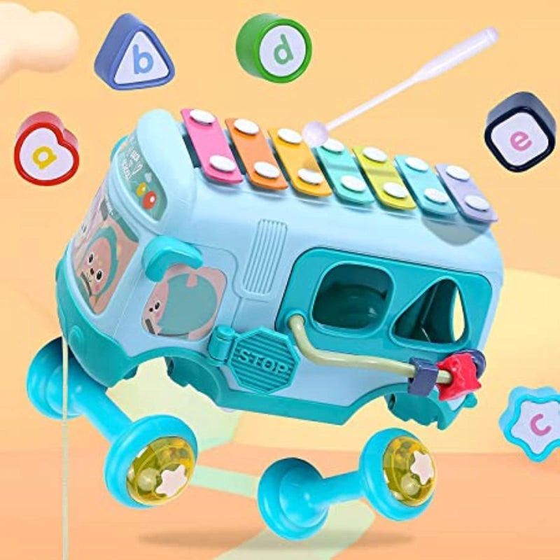 Sobebear Baby Musical Xylophone & Puzzle Bus