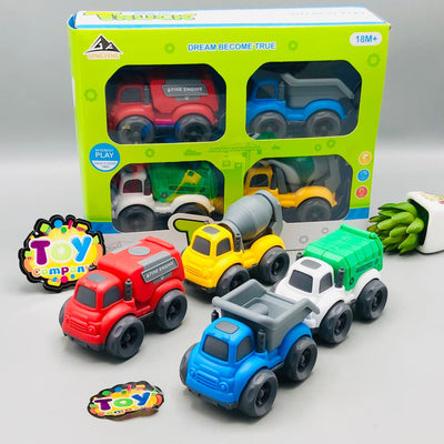 4Pcs Mini Inertial Engineering Trucks