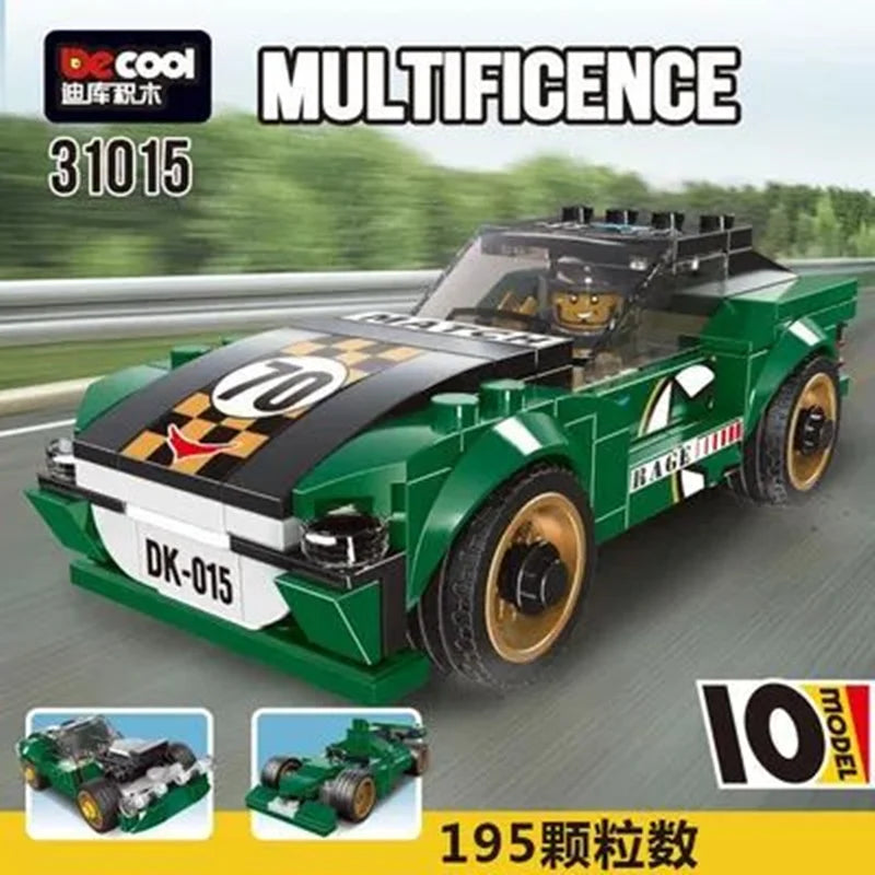 DIY Super Racing Model Bricks Set - 195+Pcs
