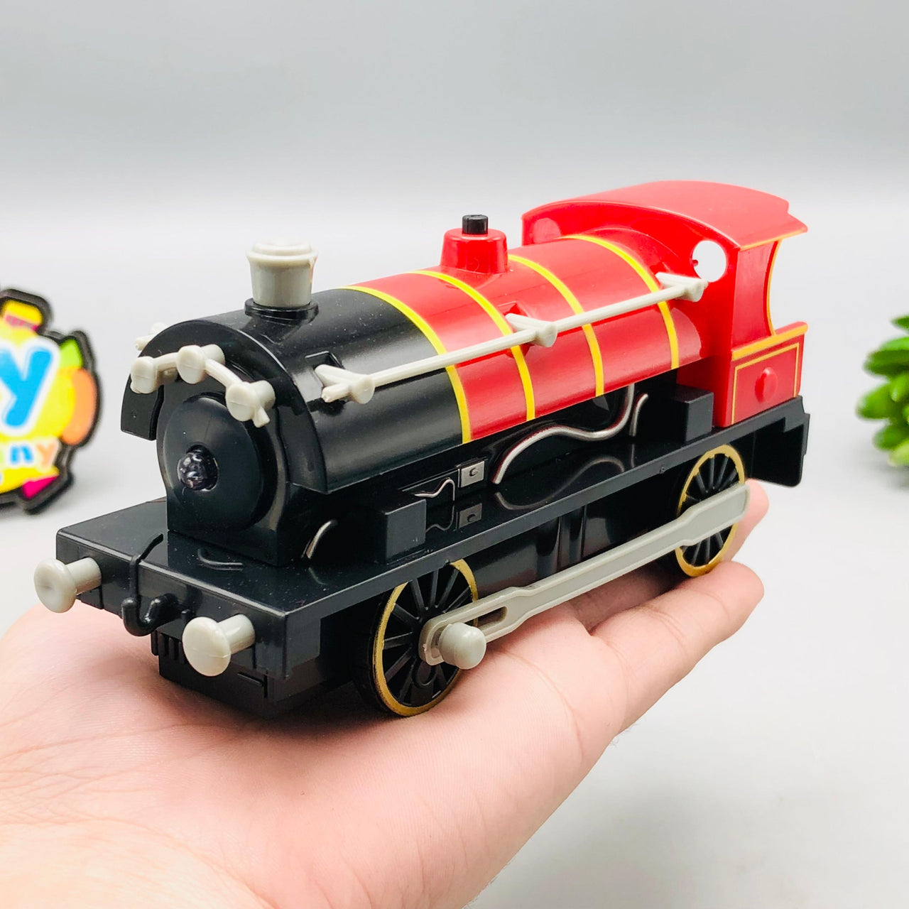 Kids ABS Pullback Train Engine With Light & Sound - 1Pc