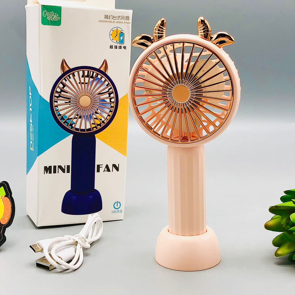 Mini Rechargeable Unique Design Cooling Fan With Light
