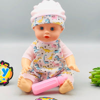 11* Inches Premium Movable Joints Doll With Feeder
