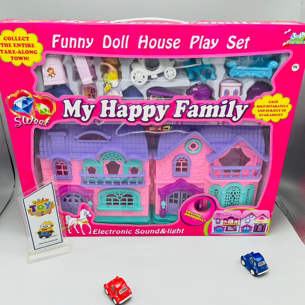 My Happy Family Doll House with Home Accessories