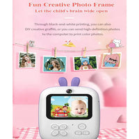 Kids Cartoon Shape Instant Digital Thermal Printing Camera