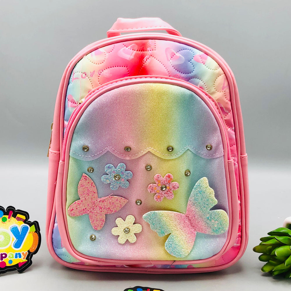 9* Inches Girls Fancy Butterfly Backpack - Pink