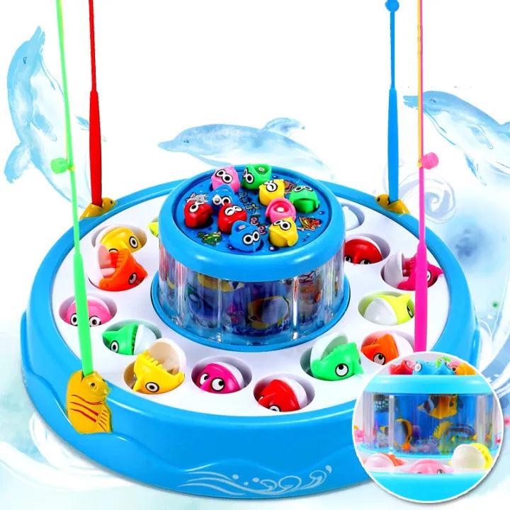 Electric Musical Two Pond Rotation Fishing Game