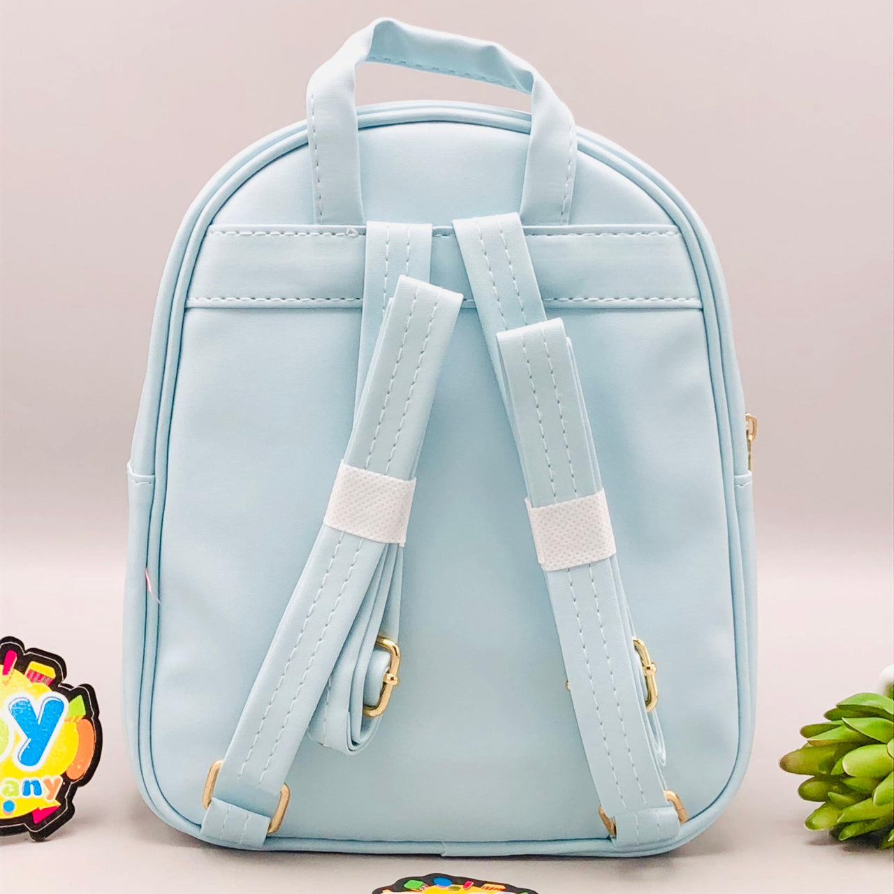 9* Inches Girls Fancy Heart Backpack - Blue
