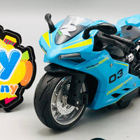 1:12 Diecast Pullback Danger Model Bike - 1Pc