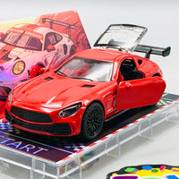 1:64 Diecast Mercedes Benz With Acrylic Display Box - Red