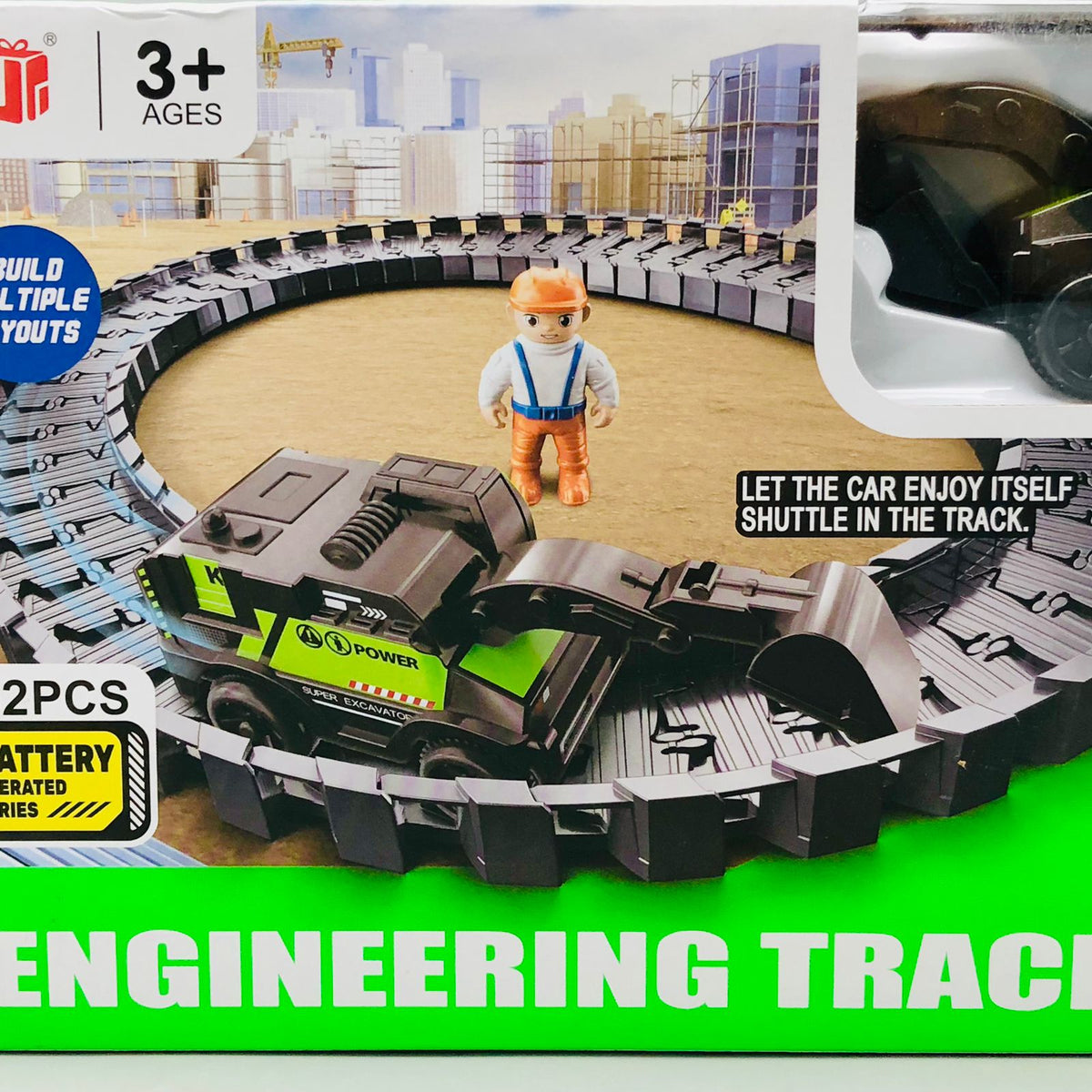 52Pcs Battery Operated Engineering Track Set