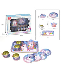 14Pcs Kids Dream Unicorn Themed Metal Tea Set