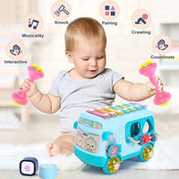 Sobebear Baby Musical Xylophone & Puzzle Bus