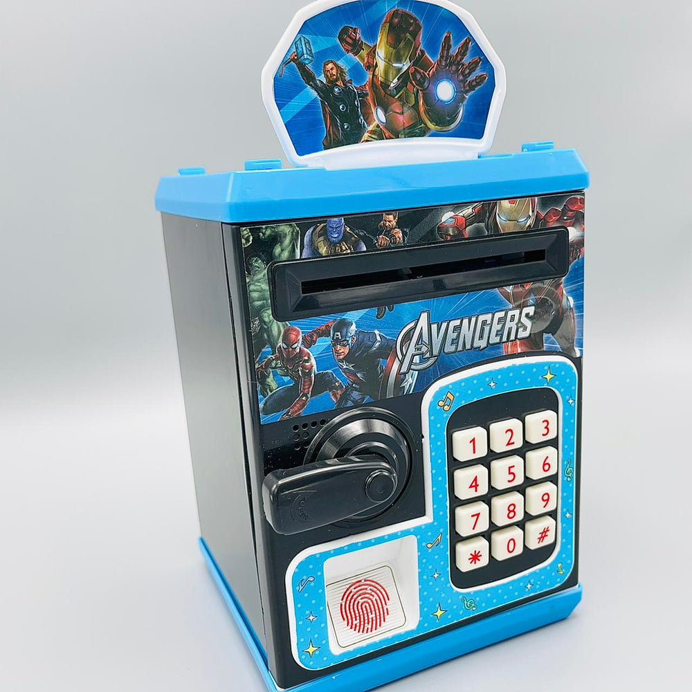 Avengers Piggy Bank ATM with Finger Print & Password Unlock
