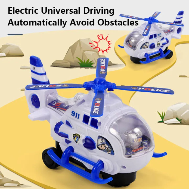 Electric Police Helicopter With Lights & Sound