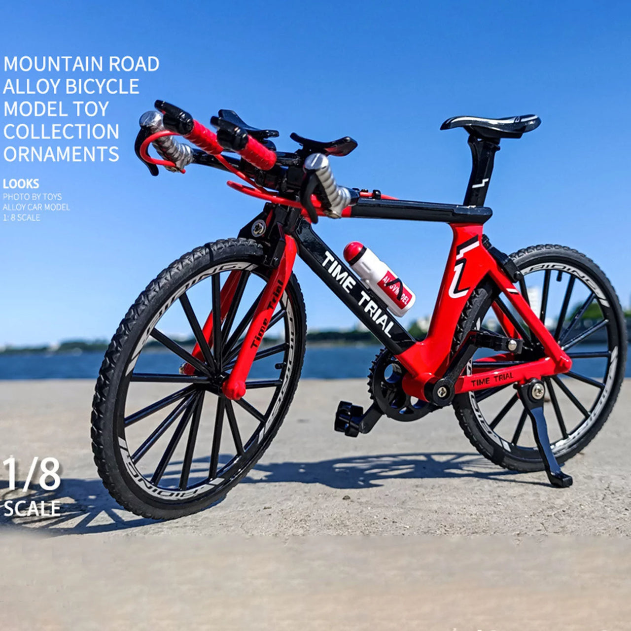 1:8 Diecast Metal Time Trial Racing Bicycle Toy