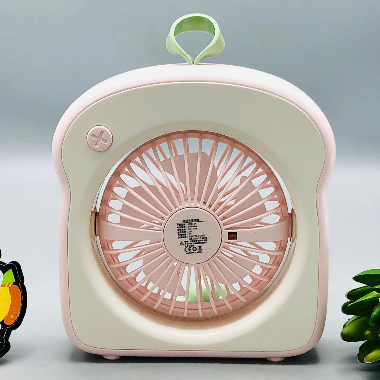 Rechargeable Summer Toast Mini Desktop Fan