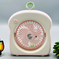 Rechargeable Summer Toast Mini Desktop Fan