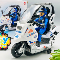 Electric City Patrol Police Bike Toy With Light & Sound