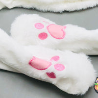 Premium Kids Bunny Luminous Glowing Lights Ear Flaps Cap - White