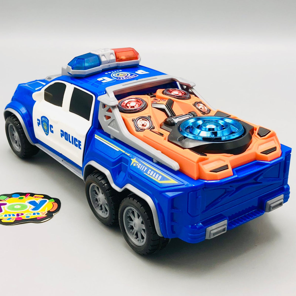 Electronic Musical Police Truck With Openable Doors