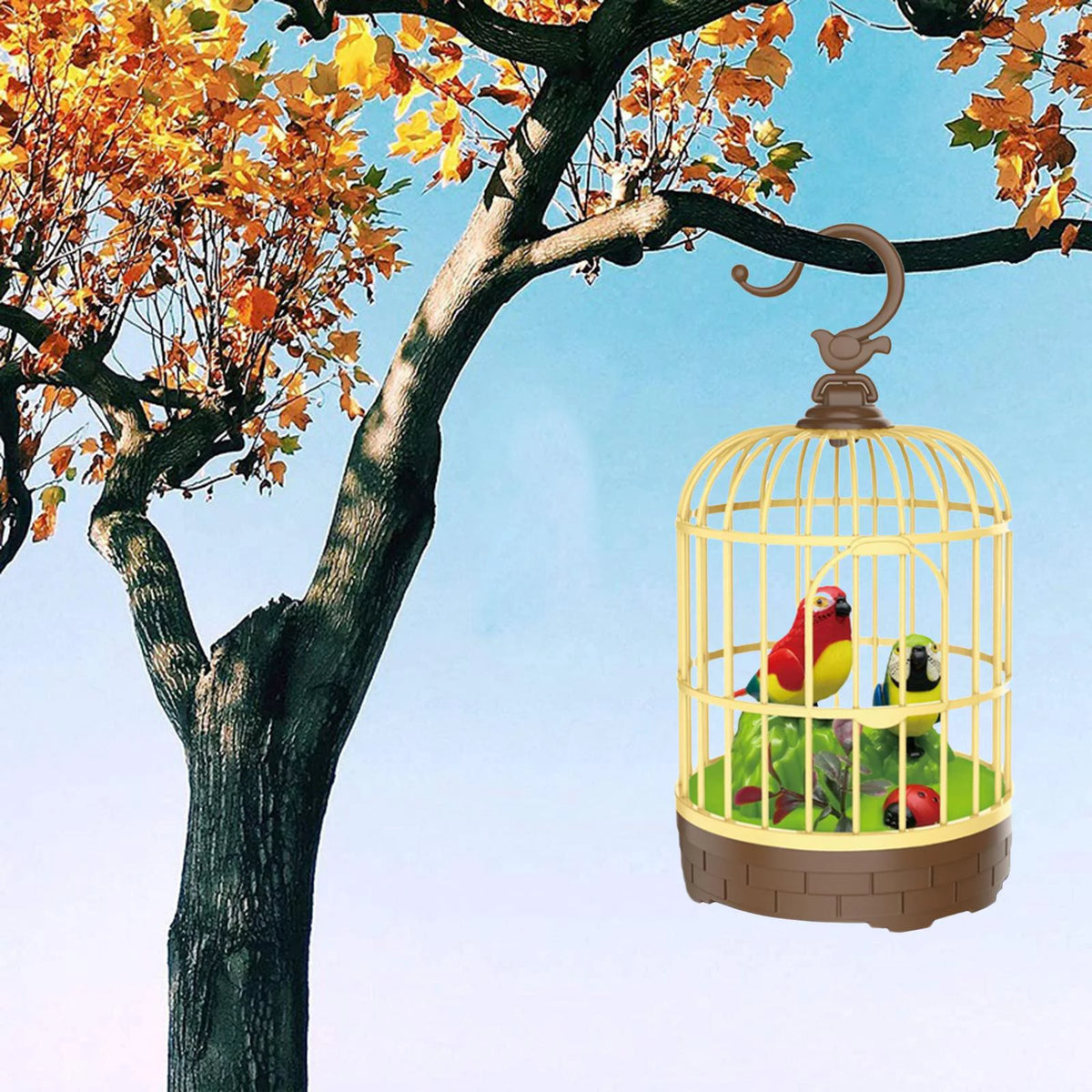 Electric Beautiful Parrot Cage With Chirping Music