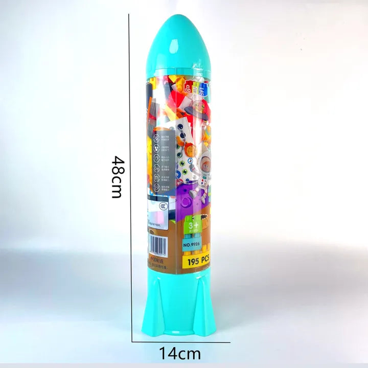 195Pcs Kids Space Rocket Building Blocks