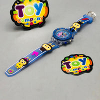 Labubu Themed Lighting Watch With Acrylic Box - Purple