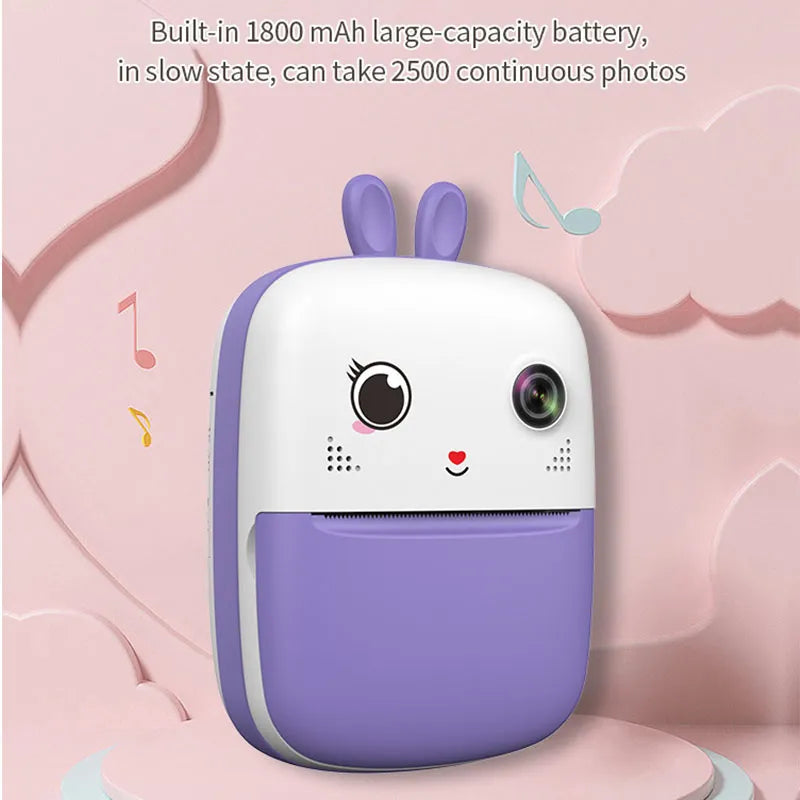Kids Cartoon Shape Instant Digital Thermal Printing Camera