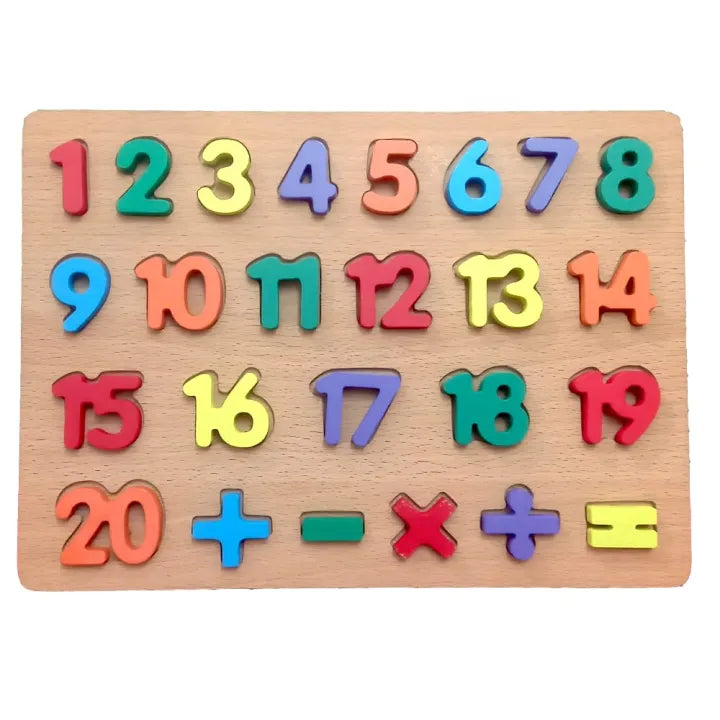3D Wooden Numeric Puzzle Board
