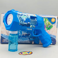 12 Holes Electric Dolphin Colorful Bubble Blaster Gun