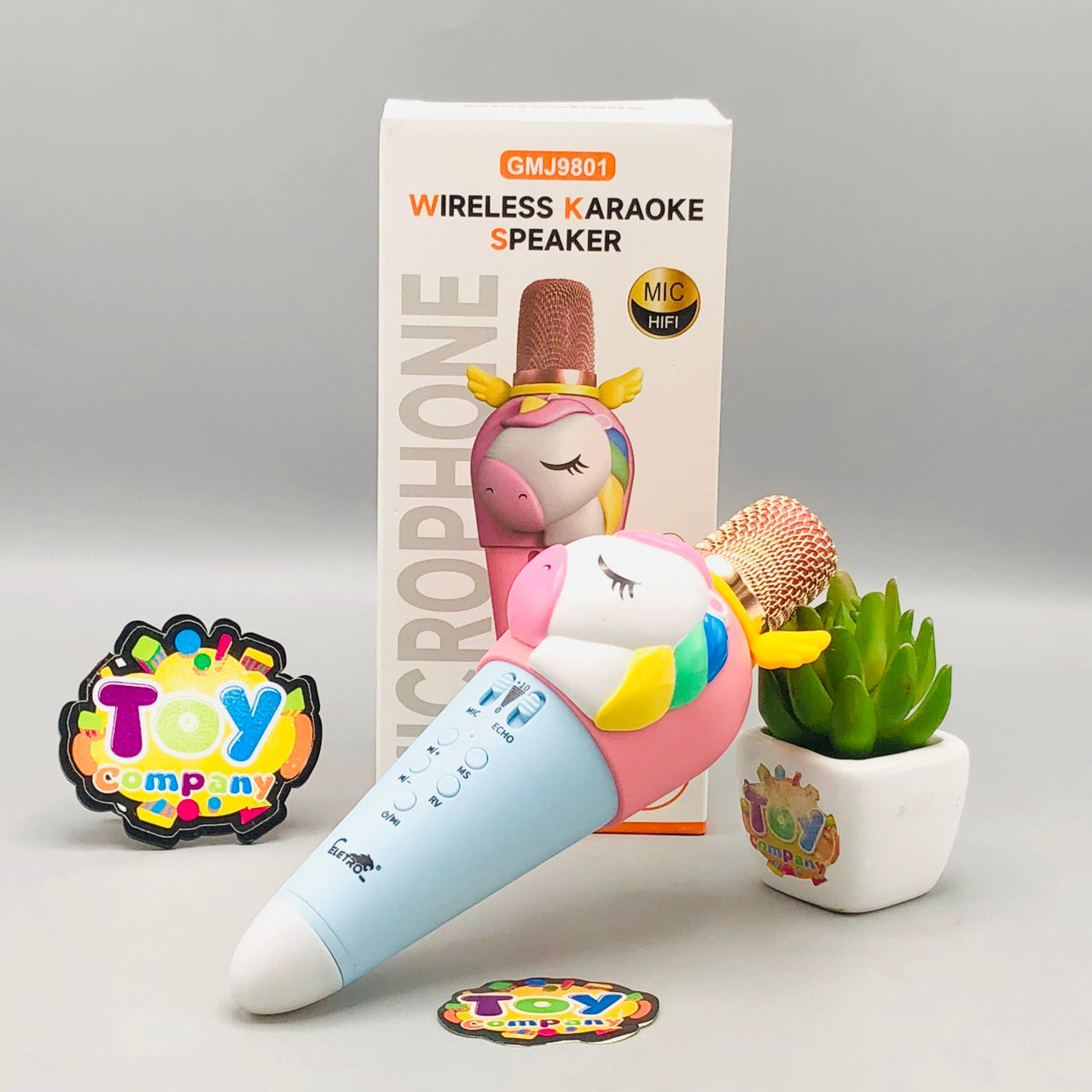 Rechargeable Unicorn Themed Handheld Bluetooth Microphone