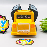 1Pc Kids Inertial Cartoon Blocks Car